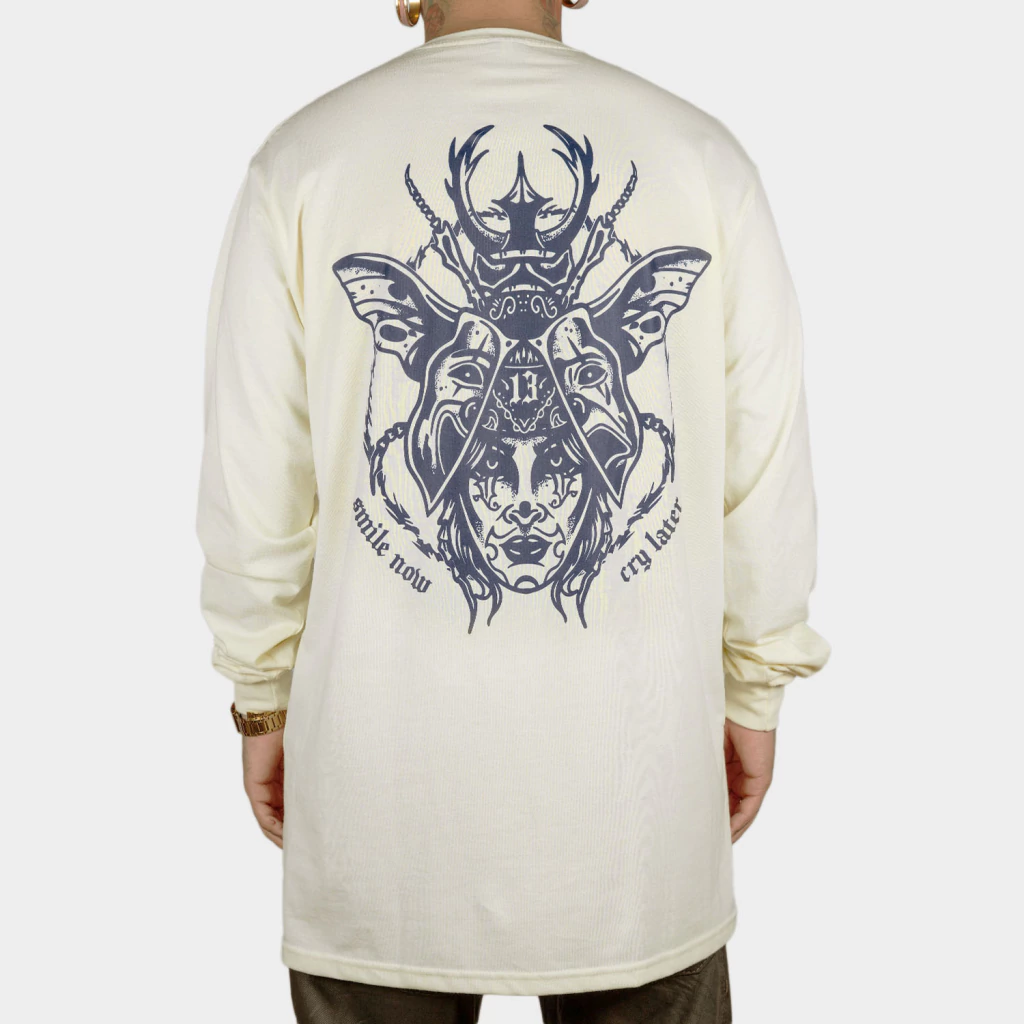 Camiseta Manga Longa Smile Now Cry Later