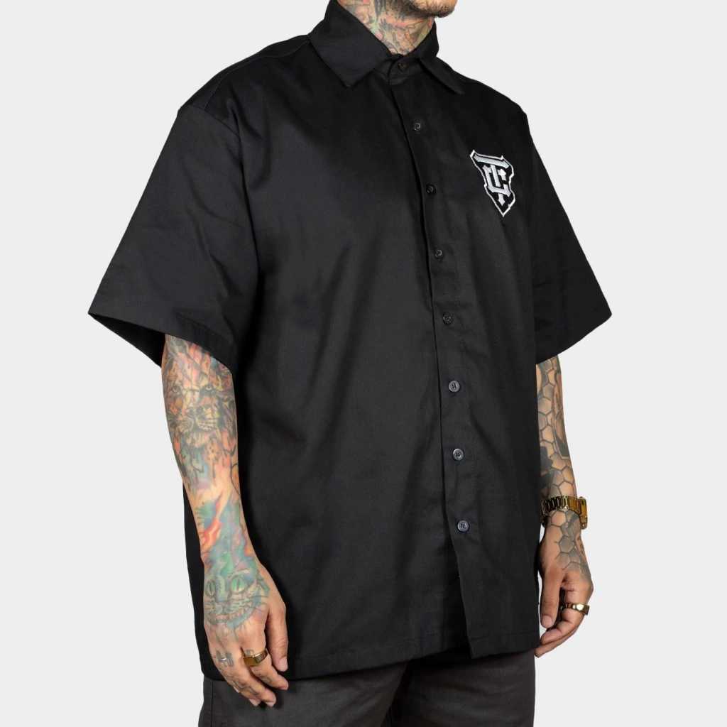 Camisa Work Shirt Preta TC sem Bolsos