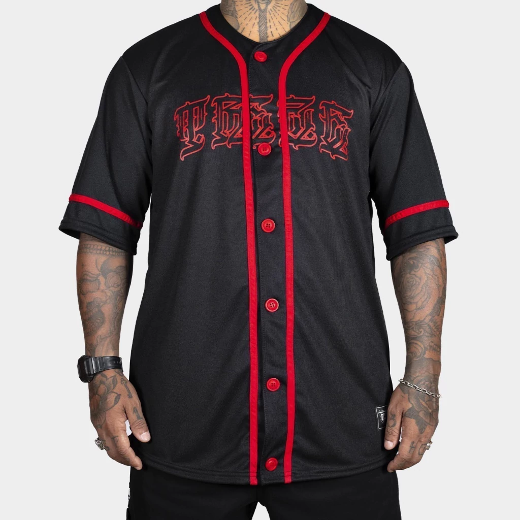 Camisa Jersey Urban Treze - Preta e Vermelha