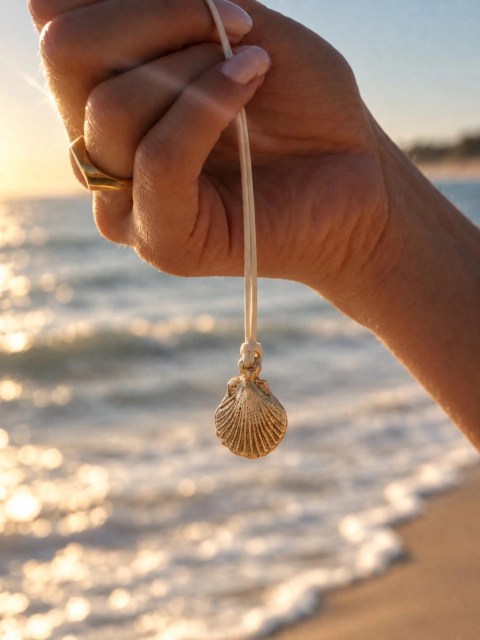 Collar Shell Small - (alpaca) - blanco