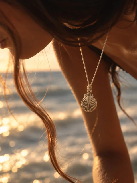 Collar Shell Small - (alpaca) - blanco