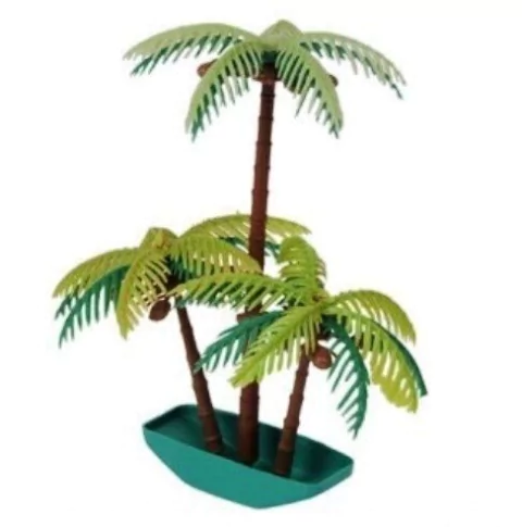 Planta Coqueiro C/3 artificial para aquário