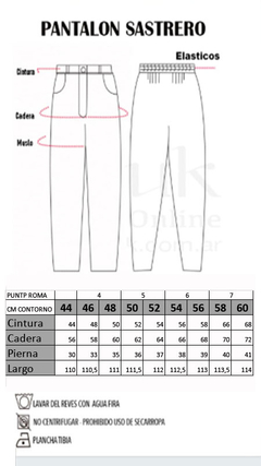 PANTALON SASTRERO PUNTO ROMA - Tuluk