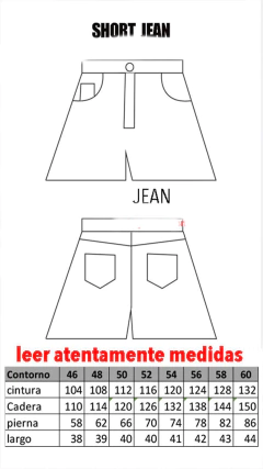 SHORT JEAN Elastizado Flecos en internet