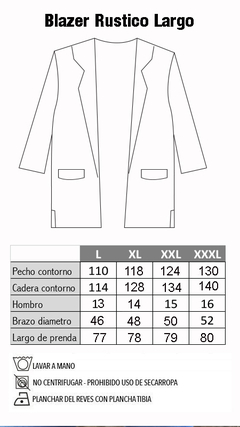 Blazer Long RUSTICO - tienda online
