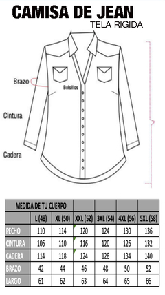 CAMISA JEAN Azul en internet