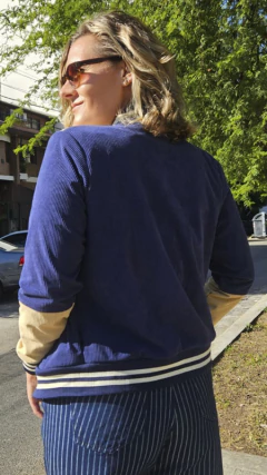 BOMBER CORDEROY AZUL - tienda online