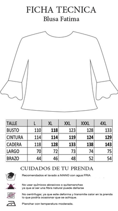 BLUSA FATIMA Colores en internet