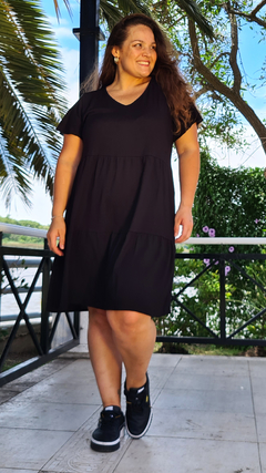 VESTIDO TATIANA BLANCO y NEGRO
