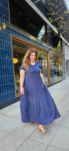 VESTIDO TATIANA LARGO azul en internet