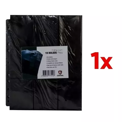 Folha Premium Central 18 Bolsos: Preto