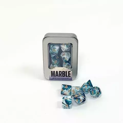 Kit de Dados: Marble - Blue White