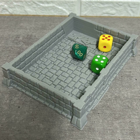Bandeja de Dados Rústica em 3D