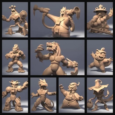 Pack de Miniaturas King of tokyo em Resina (Com Pintura) - comprar online