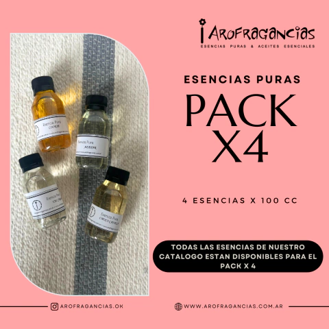 PACK x4 Esencias Puras x 100cc. - comprar online