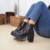 Botas Irene De Cuero Negro en internet
