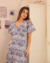 Vestido largo Azul Estampado Anita