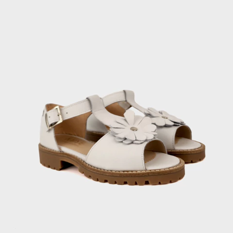 Sandalias Lupita de Cuero Blanco - comprar online