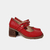 Guillerminas de Cuero Rojo Valentina - comprar online