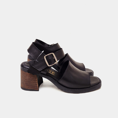 Sandalias de Cuero Negro Casandra - tienda online