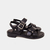 Sandalias de Cuero Negro Romo - tienda online