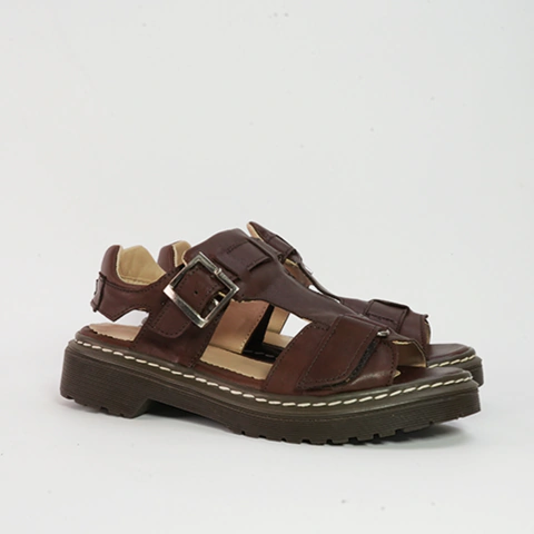 Sandalias de Cuero Chocolate Retama