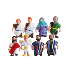 Bonecos Bíblicos I - Coleção com 08 Personagens