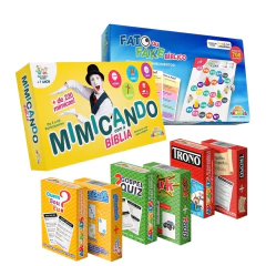 Combo 11 - Mimicando com a Bíblia + Fato Ou Fake + Kit jogos de Lazer