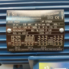 Imagem do Motor Elétrico Trifásico 0,25 CV 4 Polos IP55 B34D 4T IR3