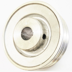 Polia Alumínio 2 Canais Perfil A 100mm Furo 3/4" 19,05mm - comprar online