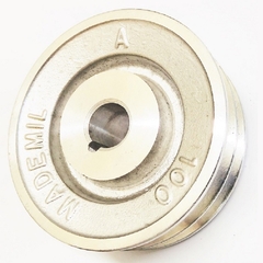 Polia Alumínio 2 Canais Perfil A 100mm Furo 3/4" 19,05mm na internet