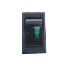 Interruptor Tecla Unipolar 14123 L-D 15A/120Vca Visor Verde