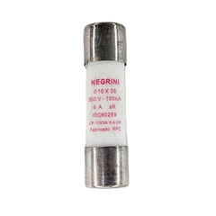 Fusível Cartucho Porcelana 10x38mm 6A Ultra Rápido 10 peças