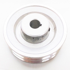 Polia Alumínio 2 Canais Perfil A 115mm Furo 3/4" 19,05mm - comprar online