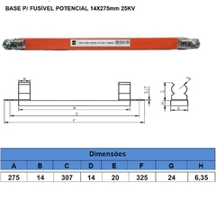 Base Fusível Transformador Potencial 25kV 14x275mm - comprar online