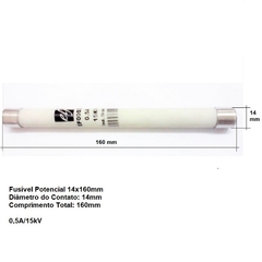Fusível p/ Transformador Potencial 15kV 0,5A 14x160mm - comprar online