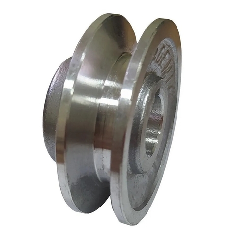 Polia Alumínio 1 Canal Perfil A 90mm Furo 3/4" 19,05mm