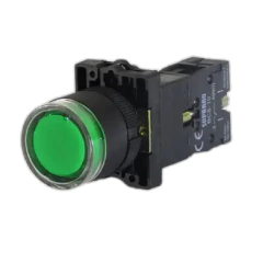 Botão Comando Impulso Iluminado Led 220Vca 1NA Verde