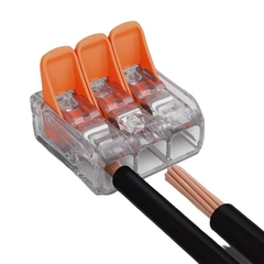 Conector Emenda Compacto 221-413 4mm² Wago - Eletrotécnica Vera Cruz