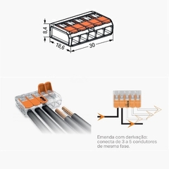 Conector Emenda Compacto 221-415 4mm² Wago - loja online