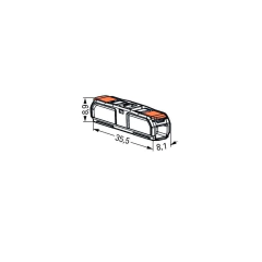 Conector Emenda Compacto 221-2411 4mm² em Linha Wago - Eletrotécnica Vera Cruz
