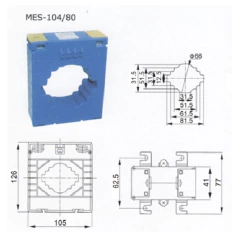 Transformador de Corrente TC 600/5A MES-104/80 - Eletrotécnica Vera Cruz