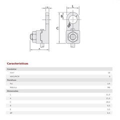 Terminal de Pressão ou Aperto TA 16 mm² - comprar online