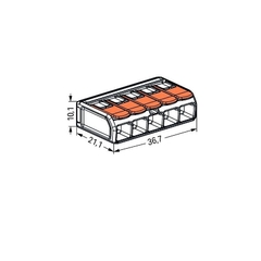 Conector Emenda Compacto 221-615 6mm² Wago - Eletrotécnica Vera Cruz
