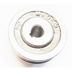 Polia Alumínio 1 Canal Perfil A 50mm Furo 11mm - Eletrotécnica Vera Cruz
