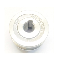 Polia Alumínio 1 Canal Perfil A 50mm Furo 14mm - Eletrotécnica Vera Cruz