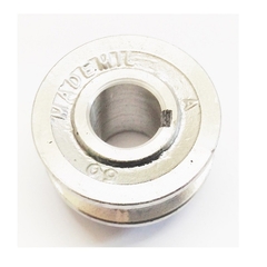 Polia Alumínio 1 Canal Perfil A 50mm Furo 3/4" 19,05mm - Eletrotécnica Vera Cruz
