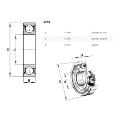 Rolamento de Esferas 6203-ZZ-C3 - comprar online