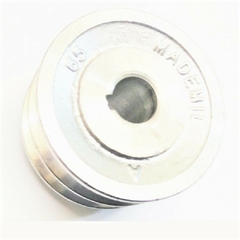 Polia Alumínio 2 Canais Perfil A 65mm Furo 5/8" 15,88mm - comprar online