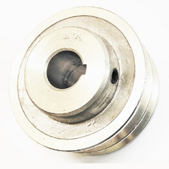 Polia Alumínio 2 Canais Perfil A 75mm Furo 3/4" 19,05mm - comprar online